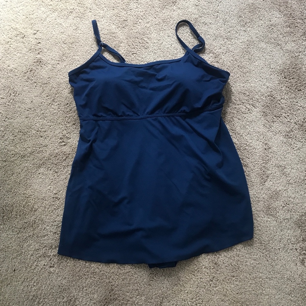 Women’s plus size blue dress 1 piece bathing suit